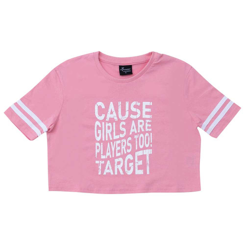 Target Παιδικό σετ Girls Crop Top & Shorts Single Jersey "Players'' Set